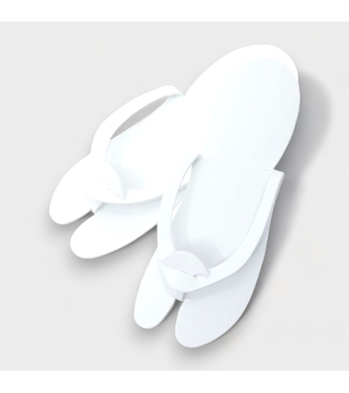Παντόφλες Πεντικιούρ σε Λευκό Χρώμα 29.5cm x 11cm, 3mm One Size 12 ζεύγη