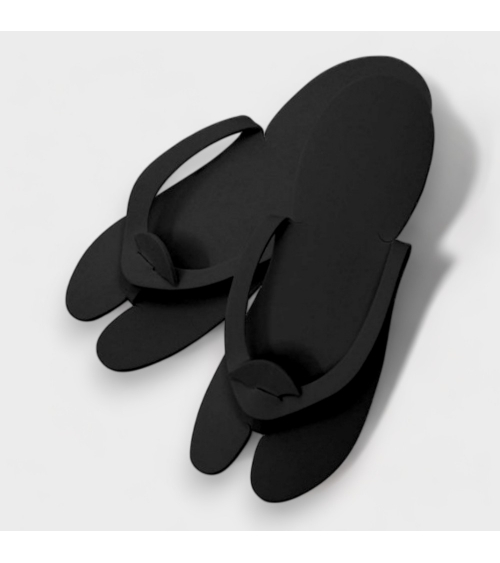 Παντόφλες Πεντικιούρ σε Μαυρο Χρώμα 29.5cm x 11cm, 3mm One Size 12 ζεύγη