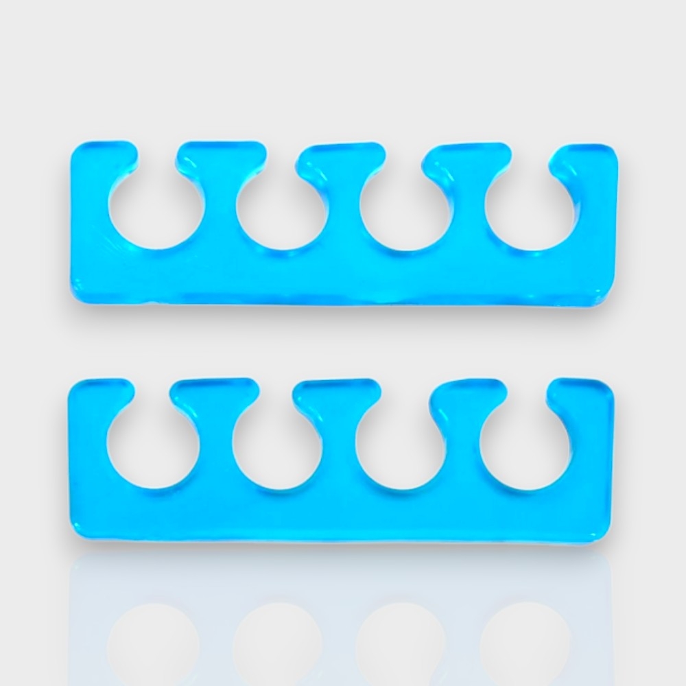 Διαχωριστικά Δακτύλων Πεντικιούρ Σιλικόνης (ζεύγος) Μπλέ Χρώμα