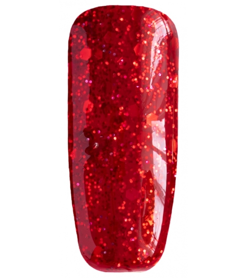 Ημιμόνιμο Βερνίκι Νυχιών Inveray 103 10ml Κόκκινο με Γκλίτερ 2